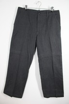 Vtg Y2K Gap 34x30 Loose Fit Charcoal Gray Cotton Stretch Pants - £19.49 GBP