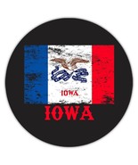 Iowa : Gift Coaster Flag Distressed Souvenir State USA Christmas Coworker - £3.95 GBP