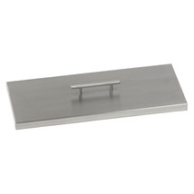 American Fireglass CV-AFPP-18 18 x 6 in. Stainless Steel Cover for Recta... - £120.17 GBP