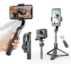 Gimbal Stabilizer with Bluetooth Remote for Smartphone Gopro Camera - £46.09 GBP