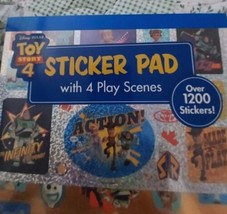 New Toy Story 4 Over 1200 stickers! Stickers Pad with 4 Play Scenes Disney Pixar - £11.01 GBP