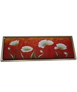 Asian Home Golden Wood Framed Oil Painting Art Flowers OP2983 - $27.99