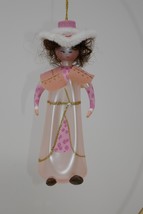 De Carlini? Italian Glass Lady in Pink Christmas Art Glass Ornament - £39.97 GBP