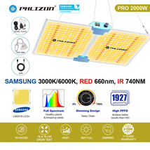 Phlizon Flat Panel 2000W LED GROW LIGHTS Indoor Plant w/Samsung led 3x4f... - £142.79 GBP