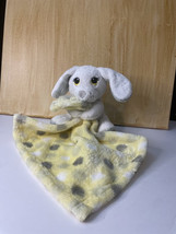 Little Beginnings Baby Blanket Plush Bunny Lovey Lovie Yellow White Gray - $14.65