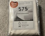 2 JCPenney Performance Inside 575 Thread Count Standard Queen Pillowcase... - $21.84