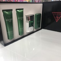 Guess by Guess 4PCs men Set, 2.5 oz spray + Deo + Aftershave+ Body Wash - £79.55 GBP