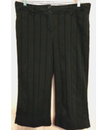Vintage Bobby J Short Dress Slacks Culottes Black w/Black Stripes Cuffs ... - £11.64 GBP