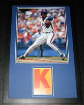 Dwight Gooden Framed Photo &amp; Power 95 K Card Display 11x17 NY Mets Dr. K. - £54.57 GBP