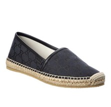 Gucci GG Canvas &amp; Leather Espadrille size 35 - £257.42 GBP