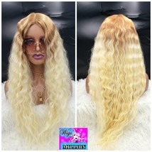 Vicky&quot; 28 inches long with middle part, Synthetic Wig Soft Crimps, heat resistan - £57.40 GBP