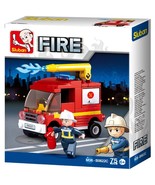 Sluban Kids Fire Truck Water Tender Building Blocks 75 Pcs set Building Toy - €9,43 EUR
