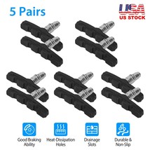 5 Pairs Cycling Bike V Brake Pads 70mm Shoes Pads Non-Slip Bicycle Stop ... - $24.99