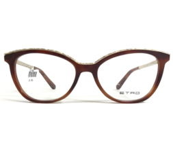 Etro Eyeglasses Frames ET2636 203 Brown Tortoise Gold Cat Eye Full Rim 53-16-140 - $55.77