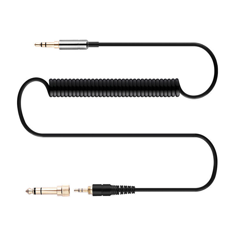 Coiled Spring Audio Cable For Audio technica ATH-RE700 ANC20 ANC25 ANC50is ANC29  			