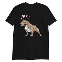 Funny Gifts Dog Pitbull I Love Mom Tattoo Gift T-Shirt Black - £15.49 GBP+