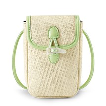 Small Straw Woven Phone Bag Ladies Handmade Shoulder Crossbody Messenger Bags We - £21.26 GBP