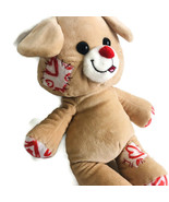 Kelly Toy 13&quot; Stuffed Animal Plush Puppy Dog Hearts Valentine&#39;s Patches - $8.56