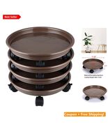 Elegant Plant Stand Roller Set - 4 Caddies with Brake Wheels for Heavy P... - $68.26