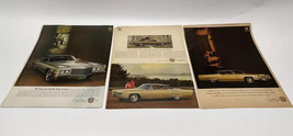 Lot 3 Vintage 1969 Cadillac Coupe deVille Magazine Print Ad - $12.82