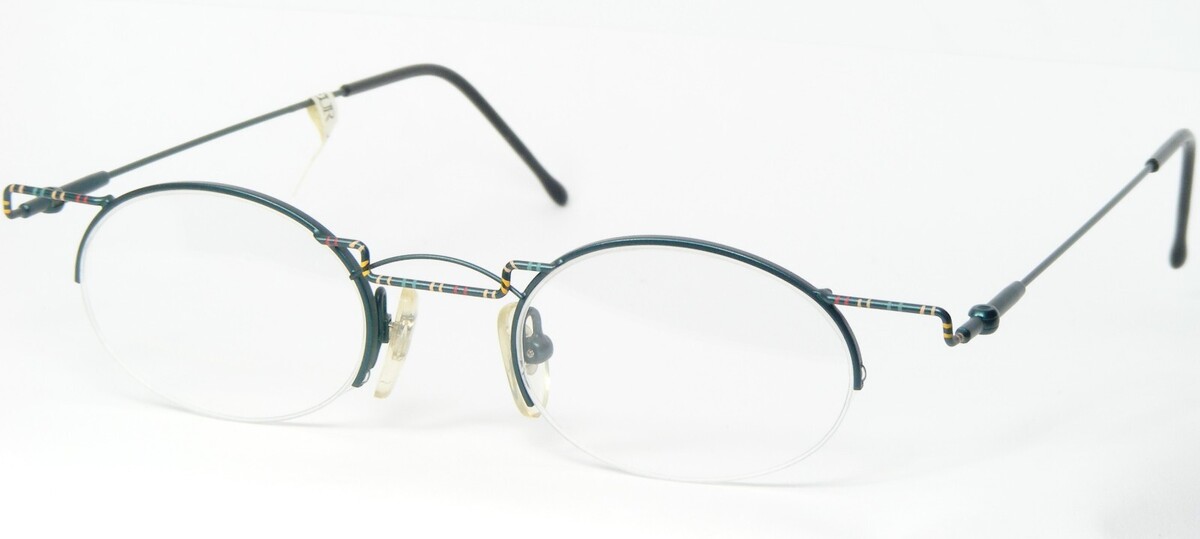 Vintage Quattro Te 4U 2351 Vyv Verde/Arancione/Rosso Occhiali 43-21-140mm - $66.32