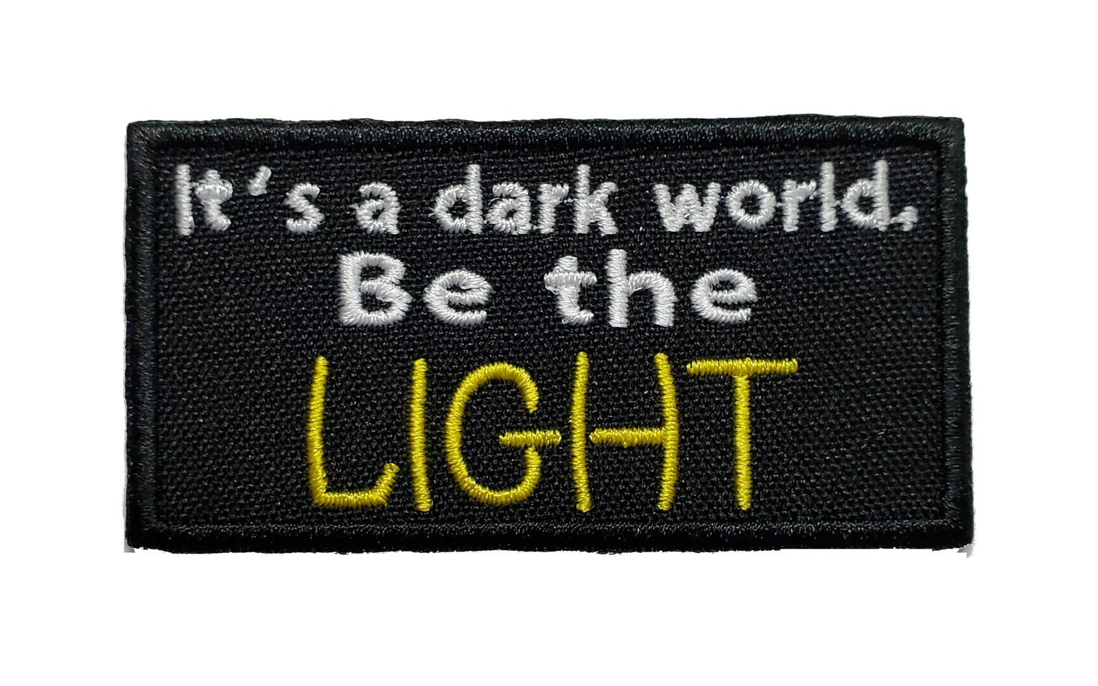 Christian It&#39;s a Dark World Be the Light Embroidered Applique Iron On Pa... - $4.47