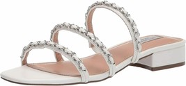 NEW STEVEN NEW YORK WHITE LEATHER  COMFORT SANDALS SIZE 8 $100 - $63.40