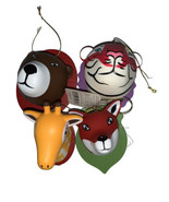Wondershop Animal Heads ornaments lot of 4 NWT Christmas Fox Tiger Bear ... - $29.71 CAD