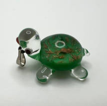 Murano Glass Handcrafted Lovely Turtle Pendant &amp; 925 Sterling Silver Necklace - £21.59 GBP