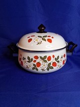 Vintage Sheffield Strawberries &#39;N Cream 8 Quart Stew Pot Dutch Oven - £29.85 GBP