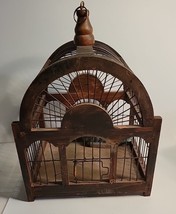 Wood & Wire Bird Cage Victorian Style Dome Top image 8