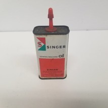 Vintage Singer Sewing Machine Oil Tin Container, 2/3 Full, Sewing Collec... - $17.77