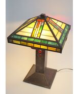USA Vintage Design Table Lamp Frank Lloyd Wright Arts &amp; Crafts Tiffany Lamp - $31,271.98 MXN