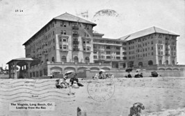 Lungo Spiaggia Ca ~Il Hotel Virginia Ricerchi Dal SEA-1909 Pmk-Woods Cartolina - £6.13 GBP