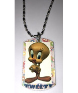 Tweety Bird Dog Tag Style Necklace - £5.08 GBP