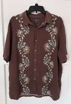 Hawaiian Style Shirt - Floral Print Pattern - Sz XL - £19.71 GBP