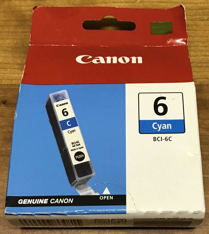 Canon BCI-6C Ink Cyan Genuine Cartridge iP3000 iP4000 iP8500 MP780 S800 ... - $1.37