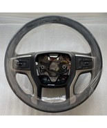 OEM factory original black leather silver syn steering wheel for some 19... - $183.36 CAD