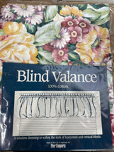 Vintage pier One 1 Imports window valance floral 14 x 47 in. - £19.71 GBP