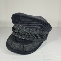 Brixton Fiddler Cap Fisherman Newsboy Hat Lined Size 7 S Black Corduroy ... - €25,62 EUR