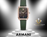 Emporio Armani Women’s Quartz Green Leather Strap Black Dial 24mm Watch ... - $131.76