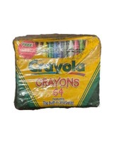 Vintage 64 Crayola Crayons Built In Sharpener 1990 Brand New - $31.46