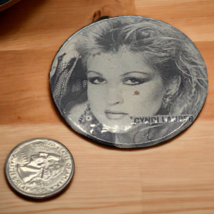 Vtg Cyndi Lauper Grayscale Headshot 80s Pop Music Button Pin - £10.24 GBP