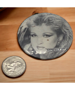 Vtg Cyndi Lauper Grayscale Headshot 80s Pop Music Button Pin - £10.35 GBP