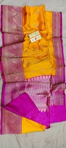 Pure Silk Mark Certified Saree, Handwoven Pure Silk Katan Saree - Elegant Tradit - £174.62 GBP