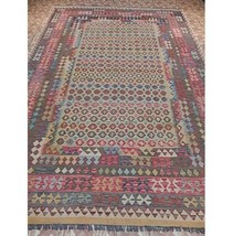 Stunning 8x12 Authentic Hand Knotted Flat Weave Kilim Rug B-77440 - £791.54 GBP