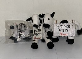 Chick-fil-A Mini Cow Plush Eat Mor Chikin Advertising Promo LOT of 3 - £14.80 GBP