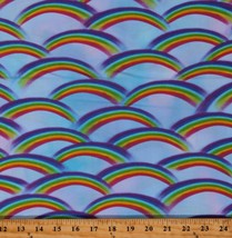 Cotton Rainbows Colors Sky Cloud Unicorn Dreams Fabric Print by the Yard D788.80 - £10.18 GBP