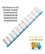 LED Strips For LG 75UK65 75UK62 75UM7570PUD 75UM6970PUB 75UK6570PUB 75UK... - £34.07 GBP