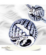 Pandora Majestic Feathers Clear CZ Charm #791749CZ US SELLER - $55.20 CAD